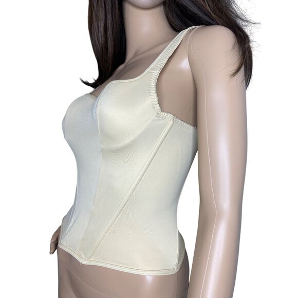 Y2K Victorias Secret Longline Strapless Bra Corset Lot Of 3 Beige & Black Nylon - Picture 2 of 11